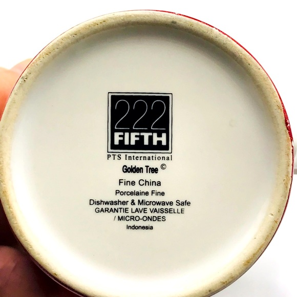 222 Fifth Golden Tree set of 2 Christmas mugs/ cups. - Picture 8 of 9